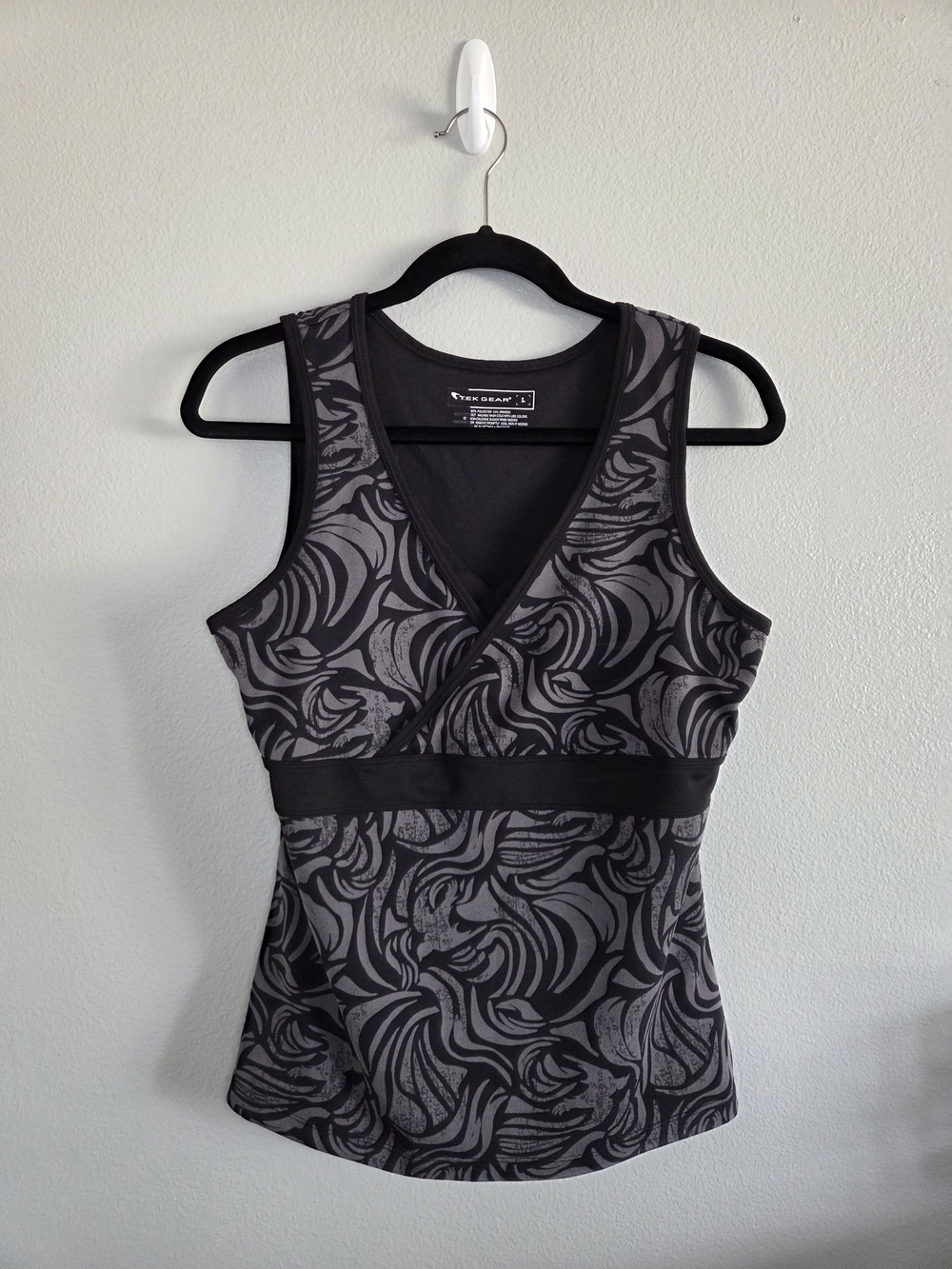 tek gear Black and Gray Swirl Active Tank